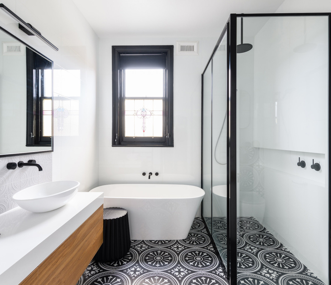 Vetralla Bath + Napoli Basin by Valentine Interiors + Loic Le Guilly Photography